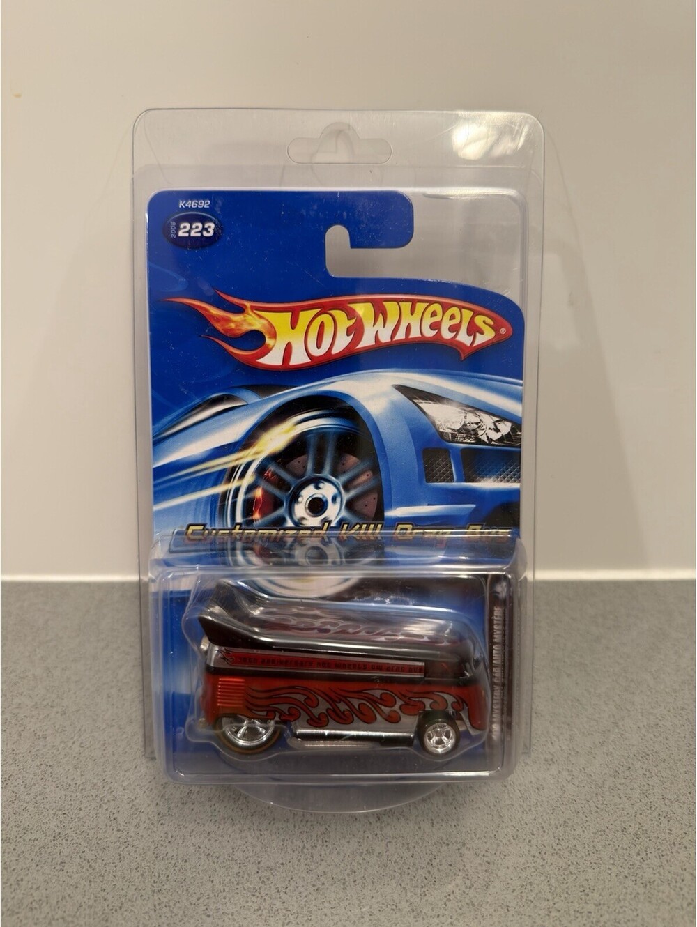 2006 Customized VW Drag Bus Hot Wheels Mystery 5 of 5 (Black Red Chrome) #223